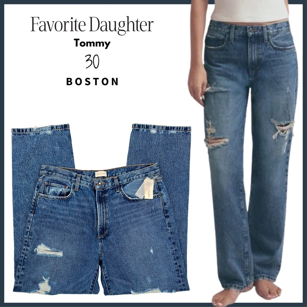 Favorite Daughter (30 - NWT) The Tommy Boyfriend Jeans in Boston - Picture 1 of 7